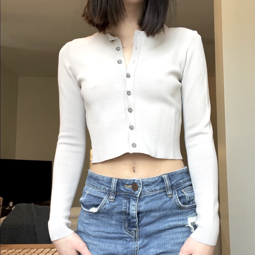 Zara classic button down w slight crop